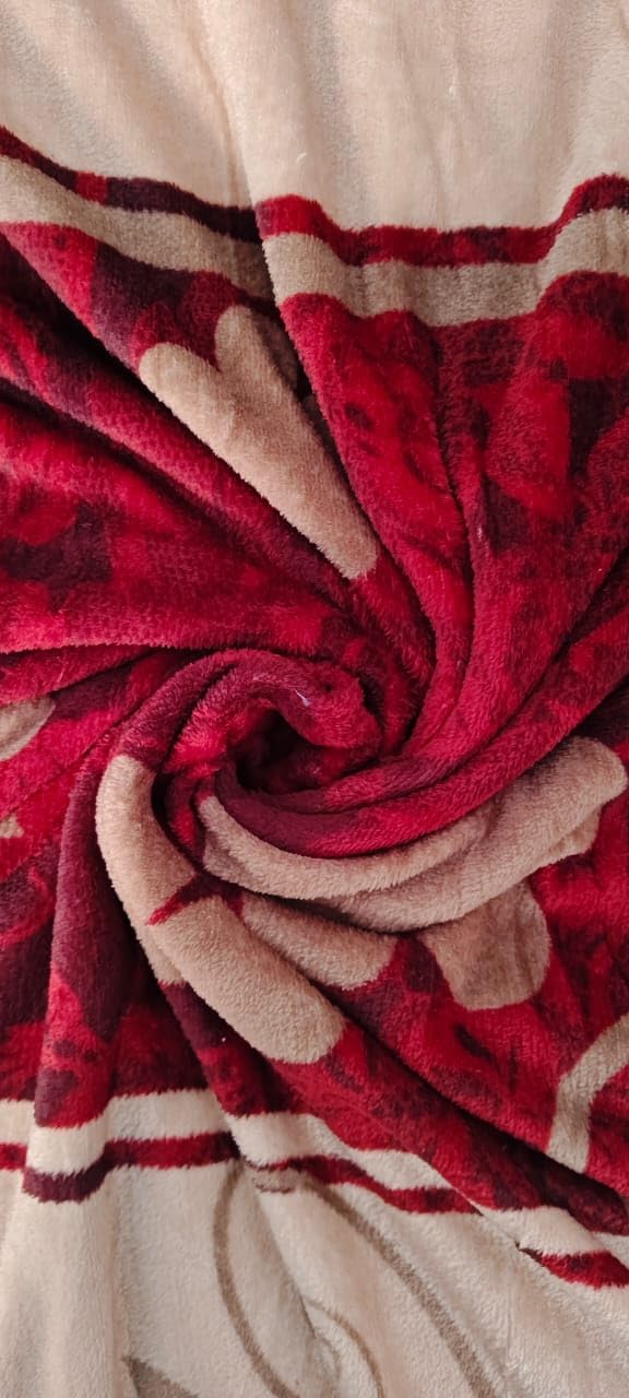 OOA OOA Flannel Double Bed DoharDuvetQuiltBlanket Cover with Zipper 90x100 Inch Maroon can be Used as AC Blanket  - Image 3