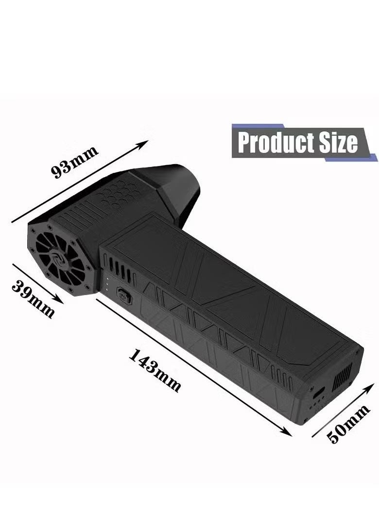 ELTRAZONE Mini Super Power Turbo Jet Fan Handheld Blower | 130,000 RPM Brushless Motor, 52m/s Wind Speed, 3000mAh Battery | Portable Air Blower for Dust Removal, Cooling, BBQ, Camping Essentials & More - Image 4