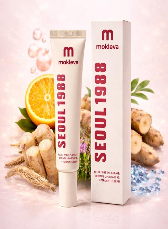 Mokleva SEOUL 1988 Eye Cream With Retinal Liposome 4% + Fermented Bean Complex, Anti-Aging Under Eye Cream For Dark Circle, Wrinkles, Fine Lines, Brightening, Firming, Hydrating Eye Care 30ml/1.01fl.oz - Image 1