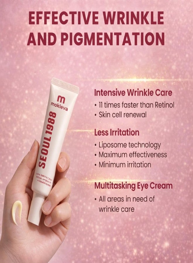 Mokleva SEOUL 1988 Eye Cream With Retinal Liposome 4% + Fermented Bean Complex, Anti-Aging Under Eye Cream For Dark Circle, Wrinkles, Fine Lines, Brightening, Firming, Hydrating Eye Care 30ml/1.01fl.oz - Image 3