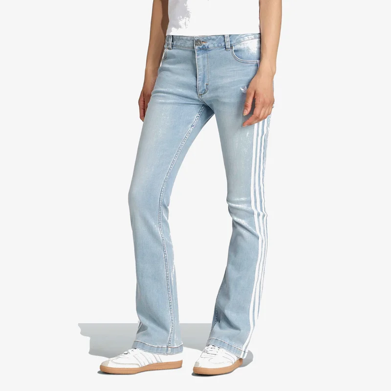 Adidas Originals light blue Adilenium Season 4 Teamgeist Slim LR Denim Trousers for Women | Best Price UAE