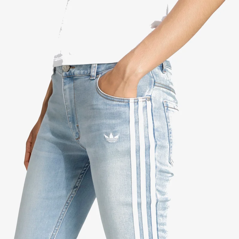 Adidas Originals light blue Adilenium Season 4 Teamgeist Slim LR Denim Trousers for Women | Best Price UAE