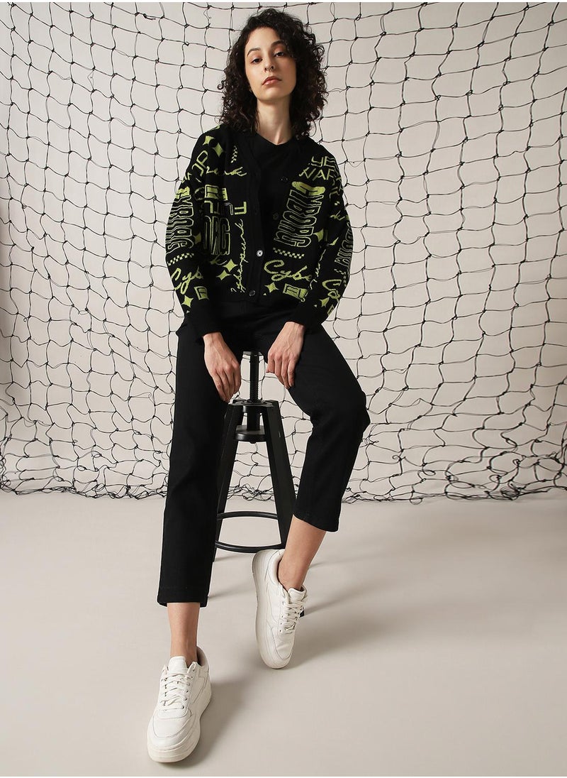Hubberholme - Women's Green 100% Acrylic Solid Sweater - Image 1