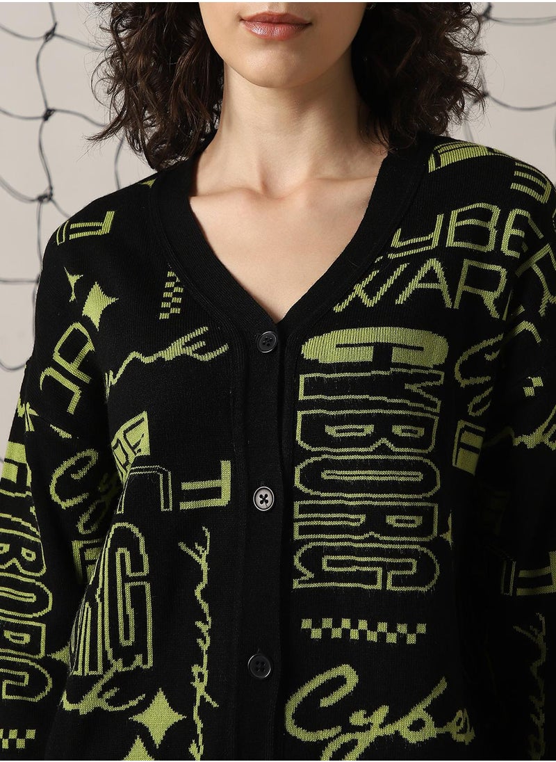 Hubberholme - Women's Green 100% Acrylic Solid Sweater - Image 1