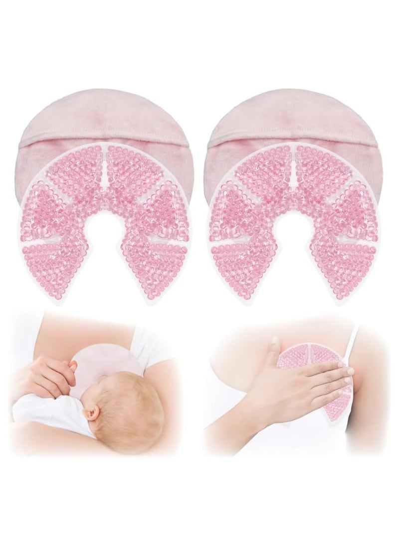 2Pcs Breast Therapy Pads, Hot Cold Gel Bead Pads for Breastfeeding, Enhance Milk Let-Down & Comfort (Pink) - pzsku/Z1D5BB2C32E93EADDA74EZ/45/_/1732359372/428f0b4c-3ae6-4671-96a2-e8da61081986