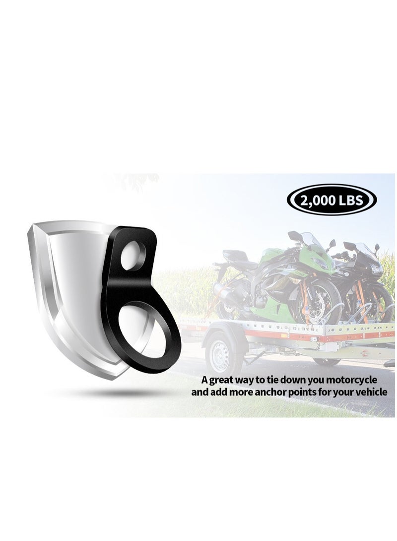Excefore Truck Tie-Down Anchors  Stainless Steel Lashing Rings with Black Powder Trailers Hook Cargo Bolt for Dirt Bike Motorcycle Trailer Pickup Truck Camper(10 Pack） - Image 4