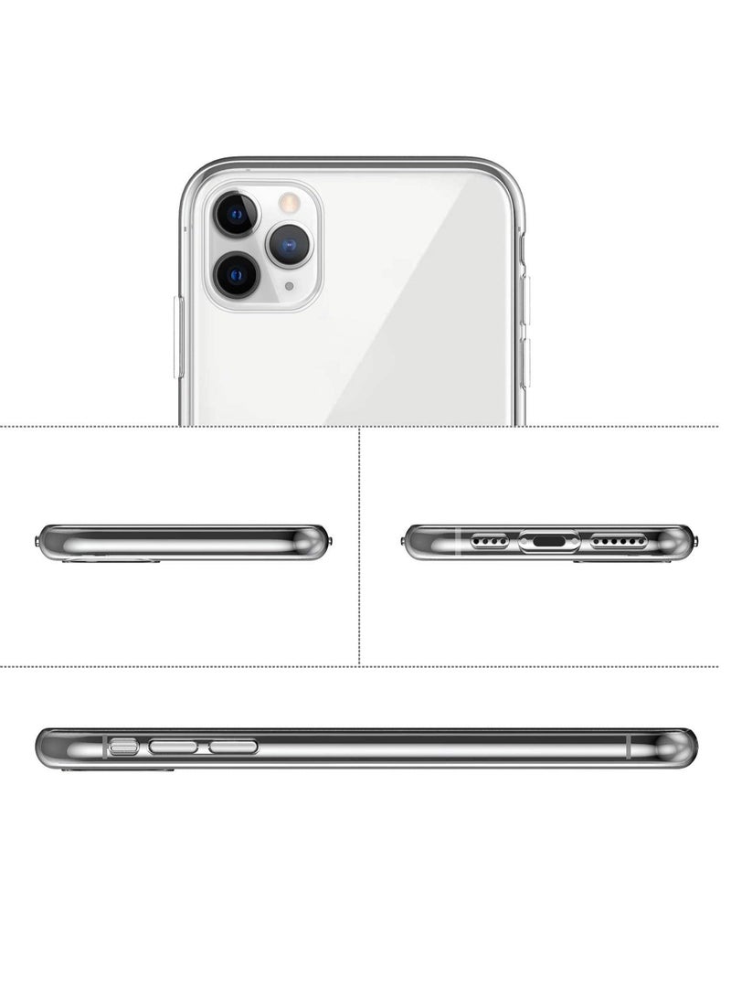 MIGOFAST IPhone 11 Pro Max Clear Case Soft Flexible Silicone TPU Shockproof Transparent Rubber Back Cover iPhone 11 Pro Max, Clear - Image 3