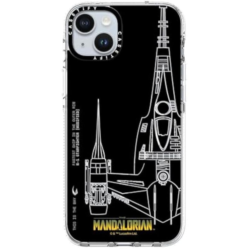 Casetify Clear iPhone 15 Plus Case 【Mandalorian Co-Lab/Not Yellowing / 6.6ft Drop Protection/Compatible with Magsafe】 - N-1 Starfighter - Clear - Image 4