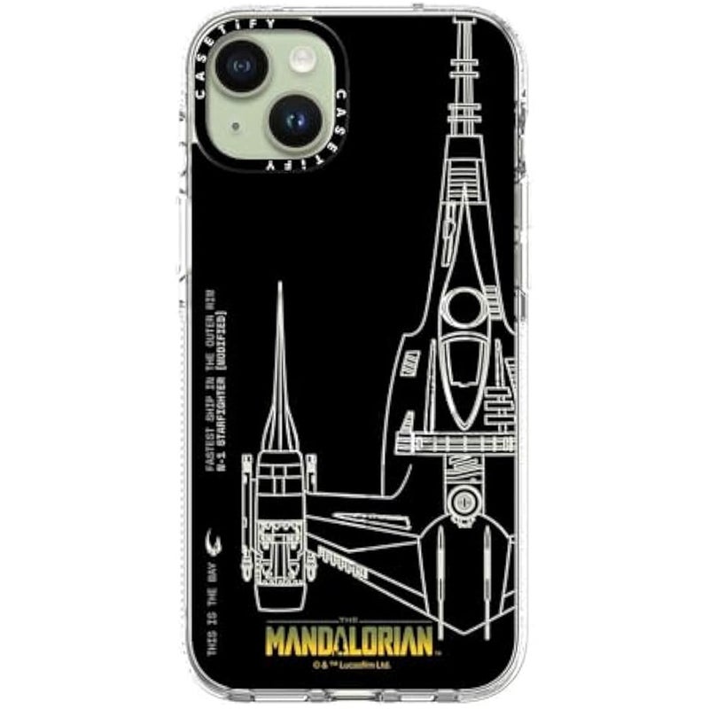Casetify Clear iPhone 15 Plus Case 【Mandalorian Co-Lab/Not Yellowing / 6.6ft Drop Protection/Compatible with Magsafe】 - N-1 Starfighter - Clear - Image 3