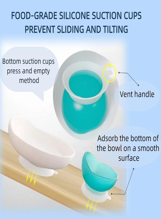 UKYCEORA Auxiliary tableware, feeding tableware, including feeding forks, feeding spoons, and anti-spill bowls, suitable for the elderly and hand injury rehabilitation personnel，Blue - Image 3