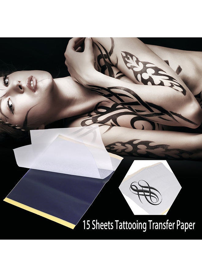 Generic - 15 Sheets Tattooing Transfer Paper Carbon Thermal Stencil Copier Paper Tracing Paper with 4 Layers - Image 1
