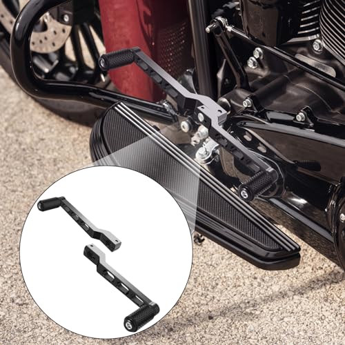 HEYOMOTOR Motorcycle Heel Toe Shift Lever Brake Pedals, Shift Peg for Harley Davidson Softail Touring Road Glide Street Glide Levers Road King Glide Trikes Shifter Levers Black - Image 2