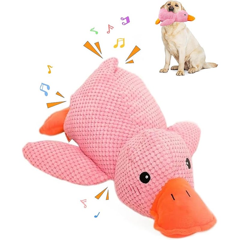 Duck Dog Toy for Dogs Pet Supplies,2025 Upgrade Durable Calming Ducks Dog Toy,Squeak Dog Toys Stuffed Fun for Indoor Puppies Small Dog Indoor Puppy Essentials (Pink-1PC) - Image 1