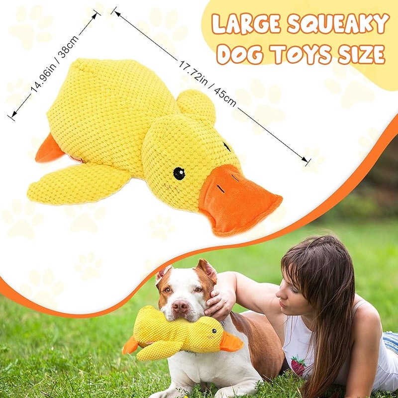 Duck Dog Toy for Dogs Pet Supplies,2025 Upgrade Durable Calming Ducks Dog Toy,Squeak Dog Toys Stuffed Fun for Indoor Puppies Small Dog Indoor Puppy Essentials (Pink-1PC) - Image 2