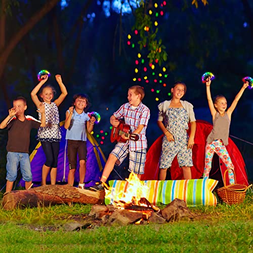 Aywewii LED Tambourines 6 Pack - Glow in The Dark Party Supplies, Light Up Toys Musical Instruments for Kids & Adults, Autism Sensory Toys, Birthday Gifts for Boys & Girls - Image 4