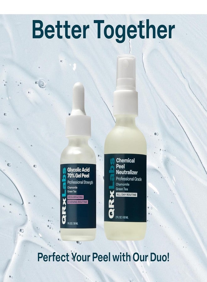 QRxLabs 70% Glycolic Acid Gel Peel & Neutralizer Set - Professional-grade skincare for acne, wrinkles, collagen boost - 1 fl oz & 2 fl oz bottles - Image 4