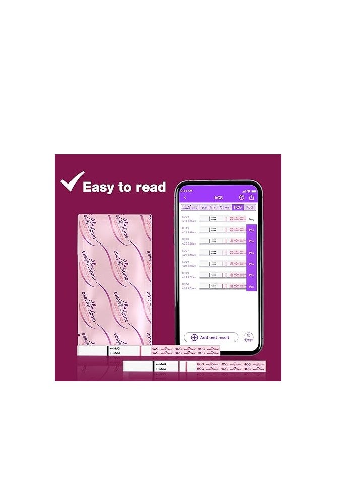 Easy@Home - Easy@Home Pregnancy Test Strips Kit: 10-Pack HCG Test Strips, Early Detection Home Pregnancy Test, Over 99% Accurate - Image 1
