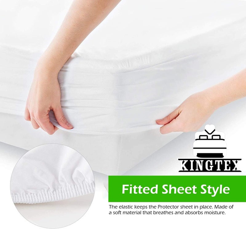 Kingtex MAESTRO Waterproof Mattress Protector 200 X 200 + 30Cm, White, Super King - Image 3