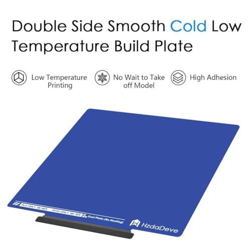 HzdaDeve Upgraded Cool Plate with Handle for AD5X/5M/5M Pro Cold Low Temperature Build Plate Double Sided Smooth Board Sheet Bed PEI Platform for FLASHFORGE 3D Printer (No Heating/No Glue Required) - Image 2