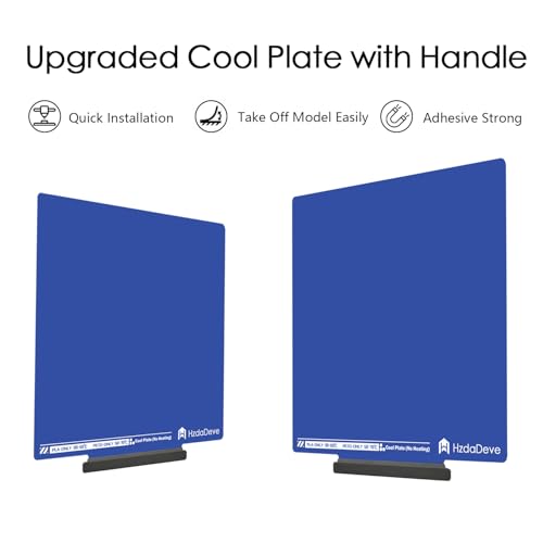 HzdaDeve Upgraded Cool Plate with Handle for AD5X/5M/5M Pro Cold Low Temperature Build Plate Double Sided Smooth Board Sheet Bed PEI Platform for FLASHFORGE 3D Printer (No Heating/No Glue Required) - Image 3