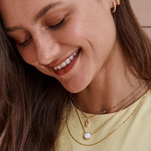 Kendra Scott Volleyball Pendant Necklace, 14k Gold Plated Brass, Mother-of-Pearl, Fashion Jewelry for Women - Image 4