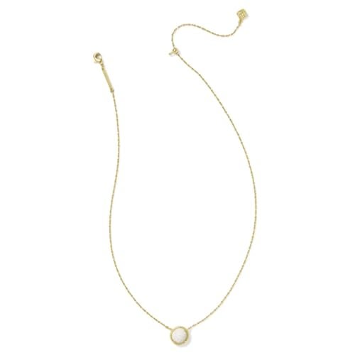 Kendra Scott Volleyball Pendant Necklace, 14k Gold Plated Brass, Mother-of-Pearl, Fashion Jewelry for Women - Image 2