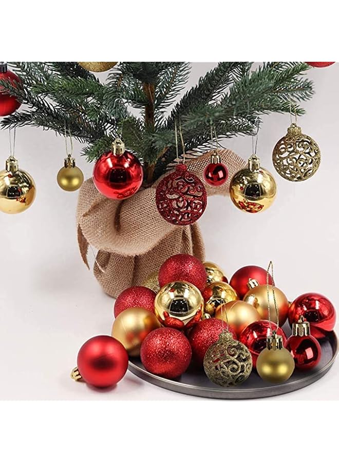 The Bros FAM 20pcs Christmas Balls Decorations - Christmas Tree Balls Ornaments 5cm Tree Ornaments – Christmas Hanging Ornaments (Red) - Image 3