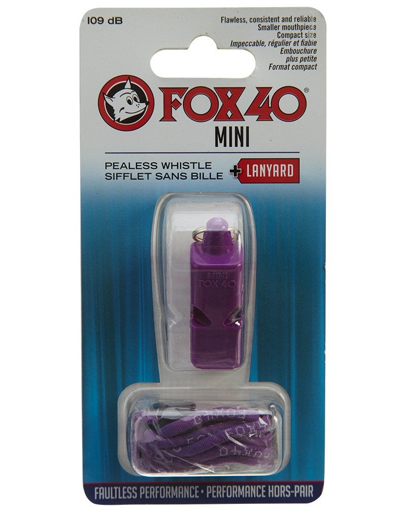 Fox 40 Original Fox 40 Mini Whistle with Lanyard, Purple