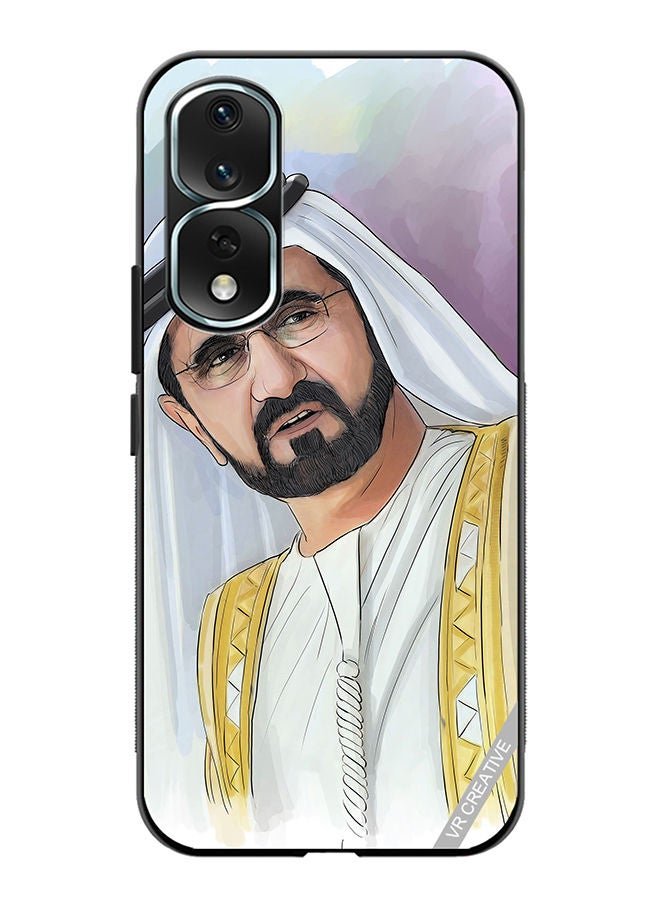 VR CREATIVE غطاء حماية لهاتف Honor 80 Pro بتصميم الشيخ محمد بن راشد آل مكتوم متعدد الألوان - Image 1