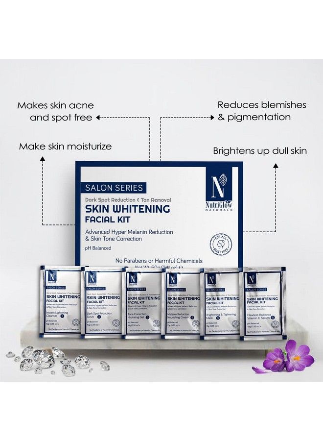 NUTRIGLOW مجموعة العناية بالوجه Natural'S Advanced Pro Formula Wine ومجموعة تبييض البشرة لتجعلك تبدو أصغر سنًا وتزيل علامات الشيخوخة المرئية وترطب البشرة 60 جرامًا لكل عبوة من 4 قطع - Image 5