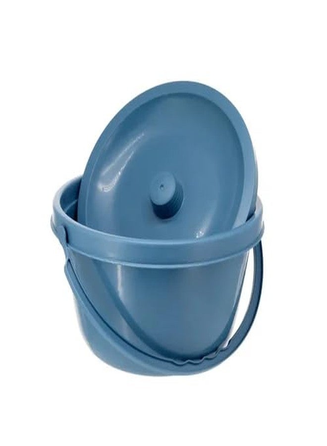 eOnekart Removable Plastic Round Commode Pot Bucket with Lid Compatible for Wheelchair | Toilet Chair | Bathroom Chair | Commode Stool | Bedside Commode for Adults, Elderly, Patients - Easy to Clean - Image 3