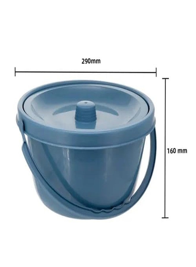 eOnekart Removable Plastic Round Commode Pot Bucket with Lid Compatible for Wheelchair | Toilet Chair | Bathroom Chair | Commode Stool | Bedside Commode for Adults, Elderly, Patients - Easy to Clean - Image 2