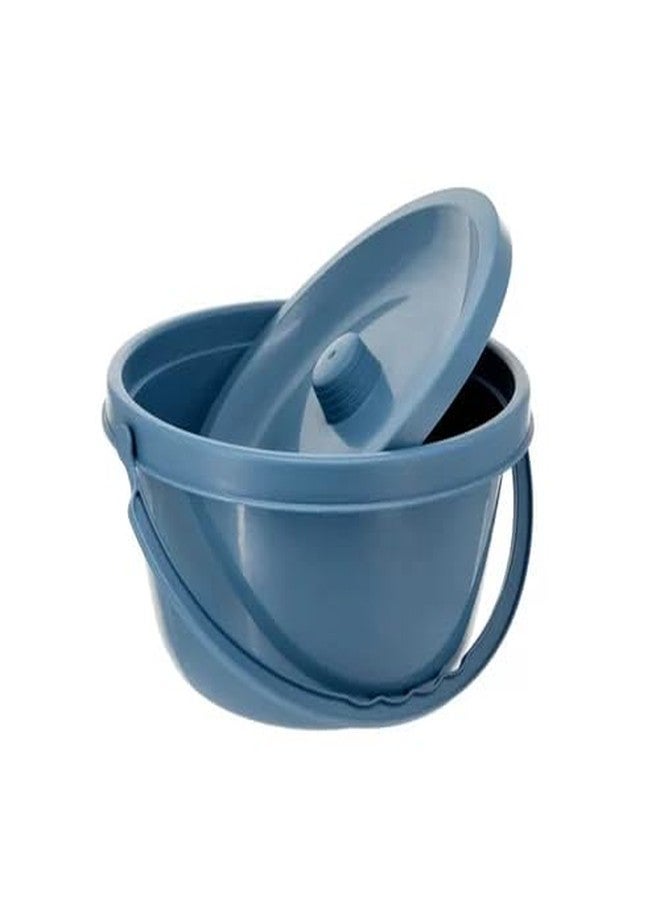 eOnekart Removable Plastic Round Commode Pot Bucket with Lid Compatible for Wheelchair | Toilet Chair | Bathroom Chair | Commode Stool | Bedside Commode for Adults, Elderly, Patients - Easy to Clean - Image 1