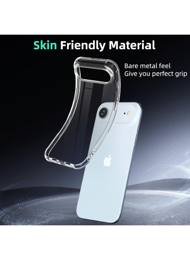 أكاليكس جراب شفاف لهاتف آيفون 17 إير، يحمي من السقوط، مقاوم للصدمات والخدوش، لا يصفر لونه - Image 3