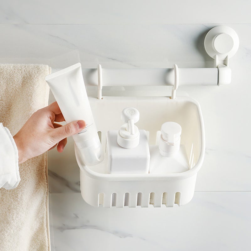 Household Bath Basket Multi-function Wall Basket Convenient Toiletry Basket Bath Accessory - Image 1