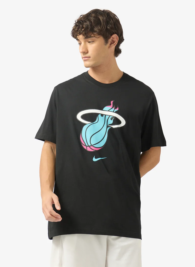 Nba Miami Heat Courtside Logo Short Sleeve T-Shirt