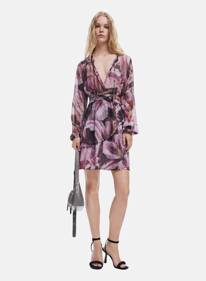 DESIGUAL Flowy orchid dress  - Image 1