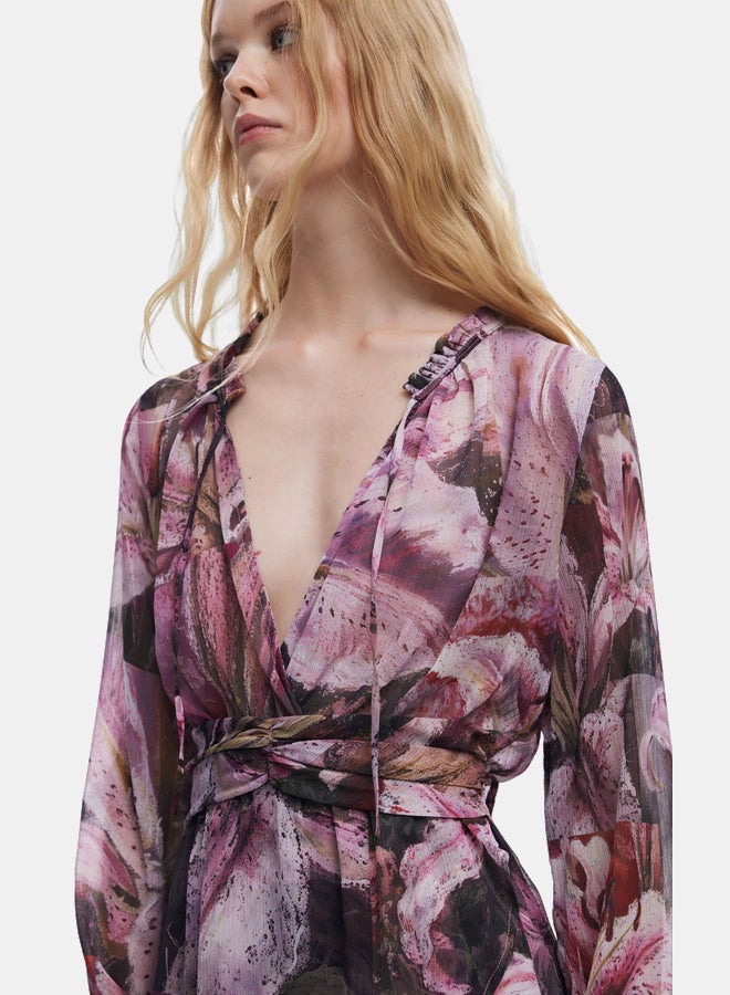 DESIGUAL Flowy orchid dress  - Image 5