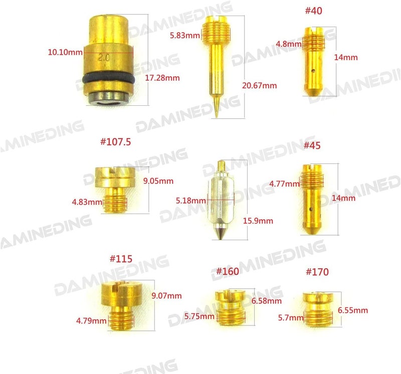 DAMINEDING طقم إصلاح وتجديد الكربريتر Damineding 4 مجموعات لسيارات سوزوكي GS1100 GS1100E GS1100ES من 1980-83 - Image 2