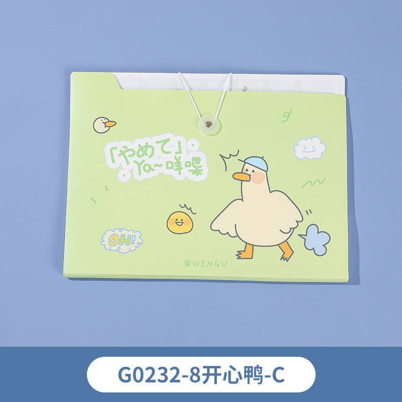 Wen Gu A4 Organ Bag Multi-Layer Test Paper Data Storage Artifact Bag Student Classification Paper Folder - Image 1