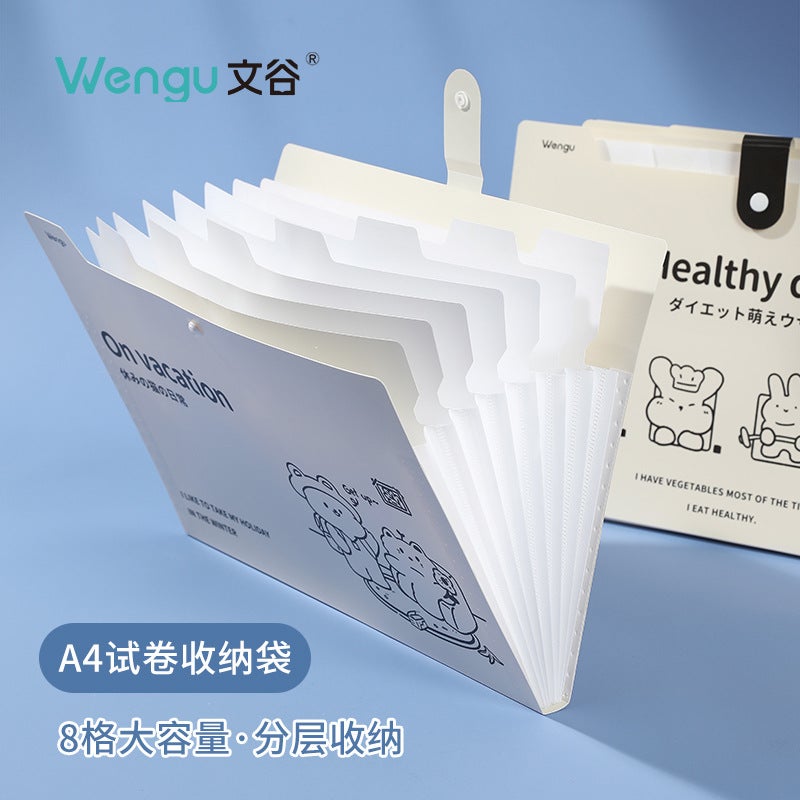 Wen Gu A4 Organ Bag Multi-Layer Test Paper Data Storage Artifact Bag Student Classification Paper Folder - Image 2