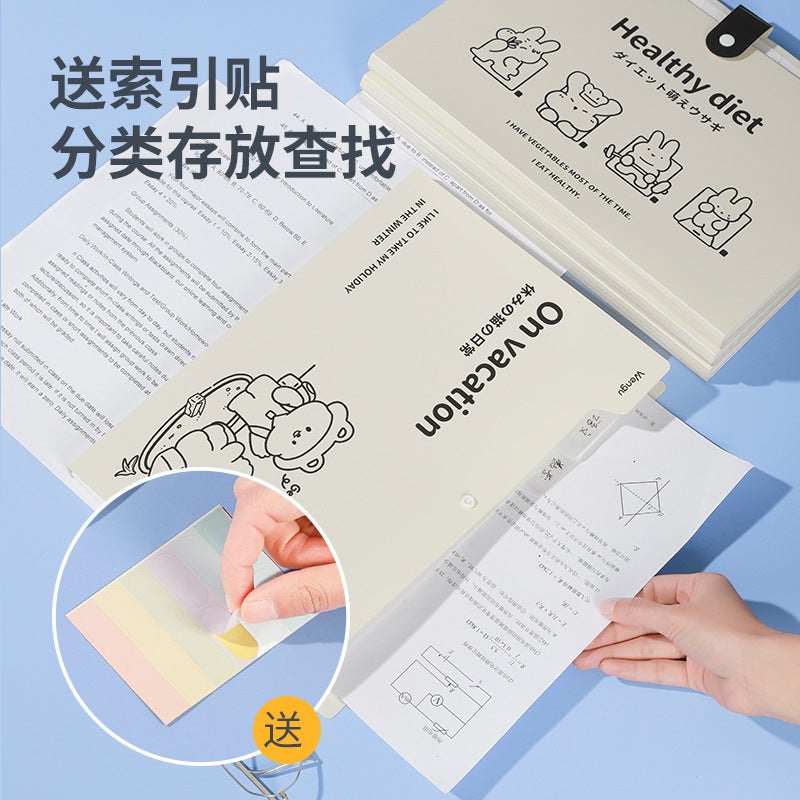 Wen Gu A4 Organ Bag Multi-Layer Test Paper Data Storage Artifact Bag Student Classification Paper Folder - Image 4
