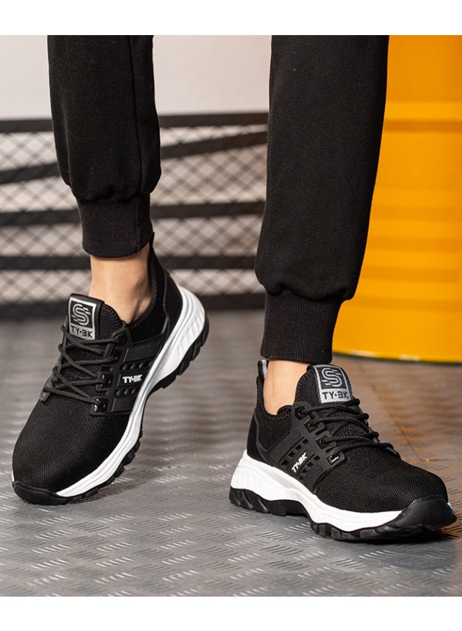 NIBEMINENT Fashion Safety Shoes Men Steel Toe Sneakers Puncture Proof Breathable Work Boots Man Comfy Work Shoes - Image 2