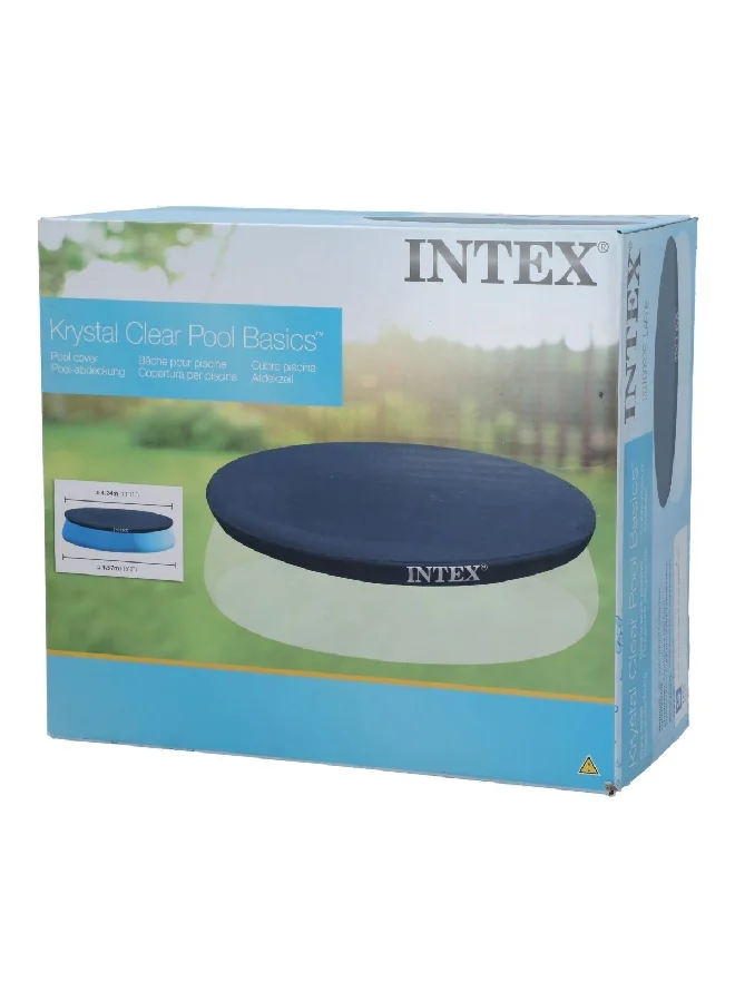 INTEX Multiple Holes Easy Set Pool Cover Blue 12 Inch x 15ft 28023