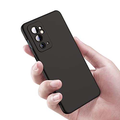 Kapa Matte Lens Protective Back Cover for OnePlus 9RT, Slim Silicone with Soft Lining Shockproof Flexible Full Body Bumper Case (Black) - Image 5