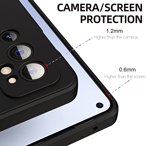 Kapa Matte Lens Protective Back Cover for OnePlus 9RT, Slim Silicone with Soft Lining Shockproof Flexible Full Body Bumper Case (Black) - Image 3