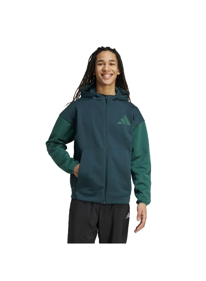 Adidas Adidas M Z.N.E. Fz Cb Green Hooded Track Top Track Tops For Men