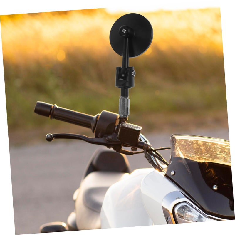 2Pcs Motorcycle Handlebar Mirrors Sturdy Rearview Easy Installation with Wrench Compatible Various Models - Image 3
