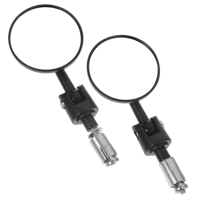 2Pcs Motorcycle Handlebar Mirrors Sturdy Rearview Easy Installation with Wrench Compatible Various Models - Image 2