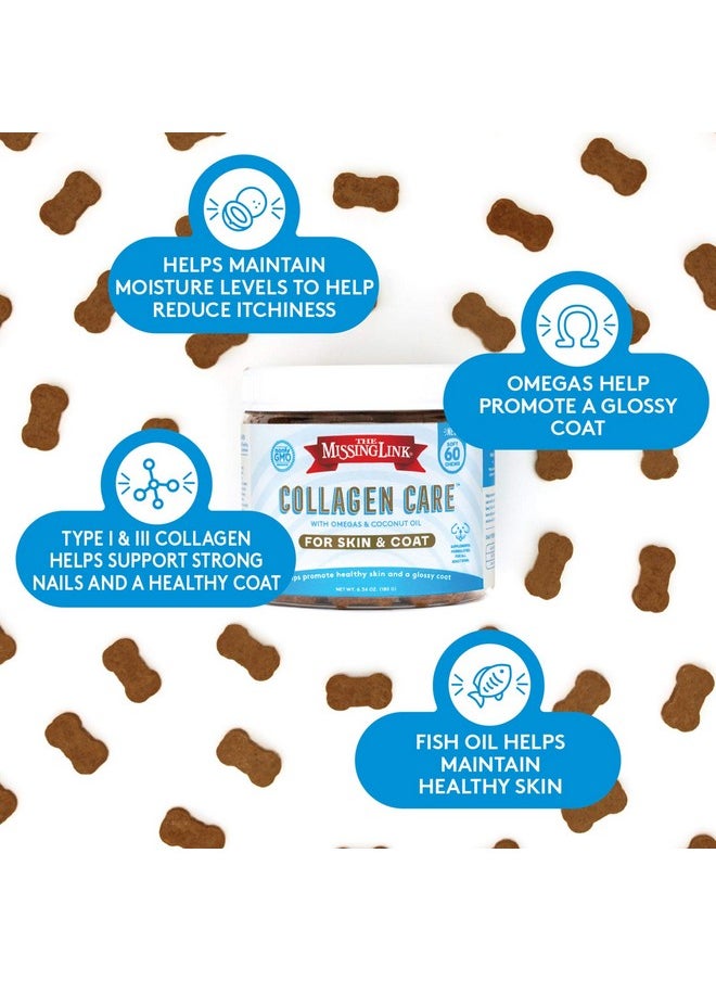 The Missing Link - Collagen Care Skin & Coat Soft Chews 60Ct  Daily Hair Growth, Healthy Skin & Strong Nails Support For Dogs - Image 1
